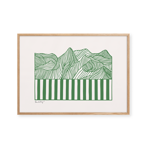 Peléton Papercut 04 Grønn 50x70 Plakat