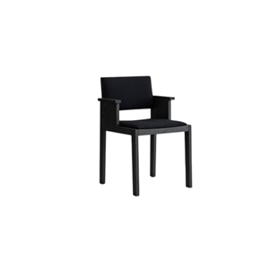 Vaarnii 016 Maasto Spisestuestol Med Armlener & Polstret Sete/Rygg Sort/Fikantet 0194