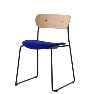 &Tradition Pavilion AV52 Spisestol med Trukket Sete , Sort/ Hallingdal