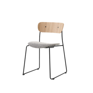 &Tradition Pavilion AV52 Spisestol med Trukket Sete , Sort/ Sisu
