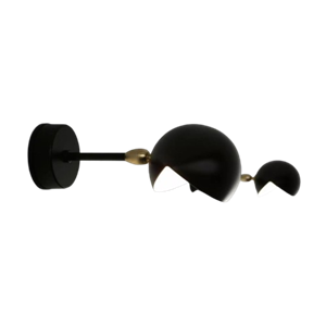 Serge Mouille Eye Vegglampe Liten Sort