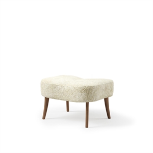 Varm Nordisk Pragh Puff Saueskinn Off White/ Naturoljet Eik