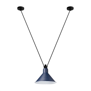 Lampe Gras N323 L Conic Taklampe Svart/ Blå