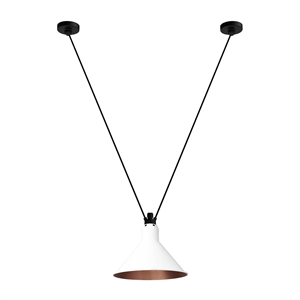 Lampe Gras N323 L Conic Taklampe Hvit/ Kobber