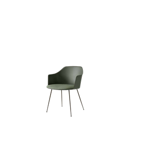 &Tradition Rely HW34 Spisestol med Armlener Trukket Sete Bronse Grønn/ Bronse/lerret 0926