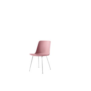 &Tradition Rely HW6 Spisestol uten Armlener Myk Rosa/ Krom
