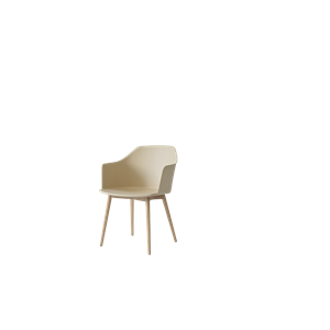 &Tradition Rely HW76 Spisestol med Armlener Beige Sand/ Klarlakkert Eik