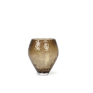 Ro Collection Knust Glassvase Medium Sepiabrun