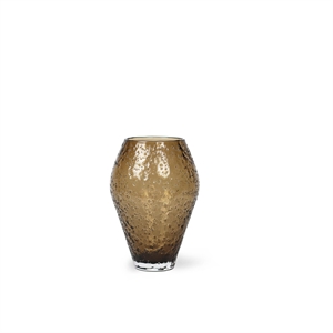 Ro Collection Vase i knust glass, Liten, sepiabrun