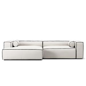 Decotique Grand Hue 3-seters Sofa Sjeselong Venstre Damp/ Hvit/ Grafittgrå