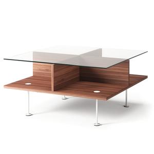 Decotique Vogue salongbord 70x70 Valnøtt/ hvitt