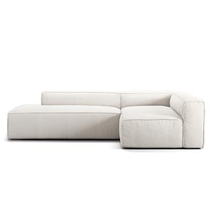 Decotique Grand 3-seters Sofa med Åpen Ende, Venstre, Damp/ Hvit