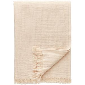 Decotique krøllete sengeteppe 130x170 naturfarget