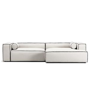Decotique Grand Hue 3-seters Sofa Sjeselong Høyre Damp/ Hvit/ Grafittgrå