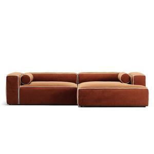 Decotique Grand Hue 3-seters Sofa Sjeselong Høyre Månehvit/ Kobber