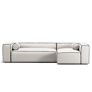 Decotique Grand Hue 4-seters sofa divan høyre damp/ Hvit/grafittgrå