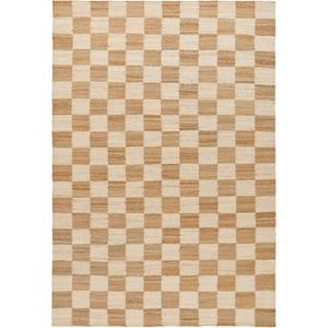 Decotique sjakkteppe 180x270 off-white/naturlig jute