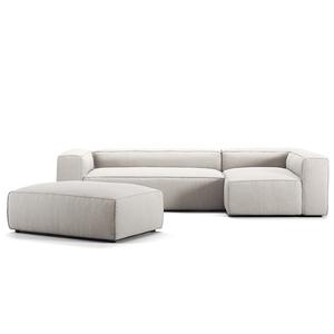 Decotique Grand 4-seters Divansofa med Fotskammel, Månehvit