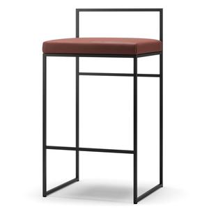 Department Barkrakk med Ryggstøtte 80 cm Sort/brunt Skinn
