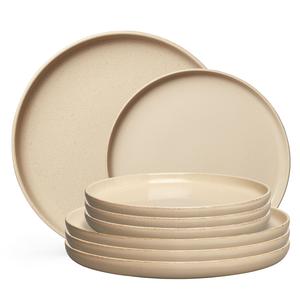 Decotique BON Tallerkener Startersett Tallerkener Sett med 8 Beige