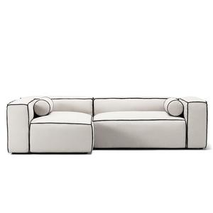 Decotique Grand Hue 3-seters sofa divan venstre damp/ Hvit/ grafittgrå