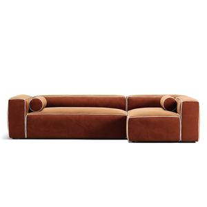 Decotique Grand Hue 4-seters Sofa Divan Høyre Månehvit/ Kobber