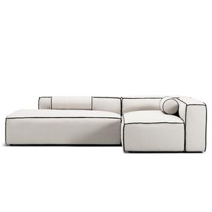 Decotique Grand Hue 3-seters Sofa med Åpen Ende, Venstre, Damp/ Hvit/grafittgrå