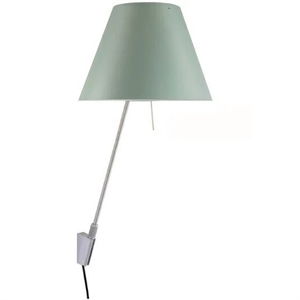 Luceplan Costanzina Vegglampe Aluminium med Grønn Skjerm