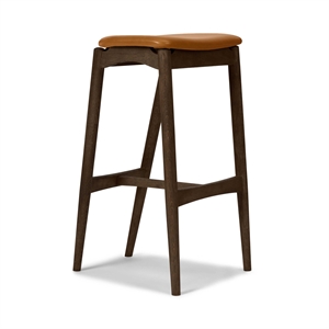 Sibast Furniture No 7 Barkrakk 65 Ryggløs Mørk Oljet Eik/Konjakk