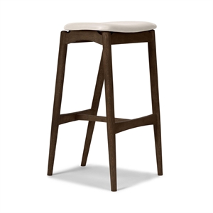 Sibast Furniture No 7 Barkrakk 65 Ryggløs Mørk Oljet Eik/Silke Lysegrå