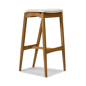 Sibast Furniture No 7 Barkrakk 65 Ryggløs Oljet Eik/Silke Lysegrå