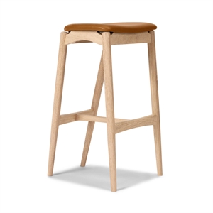 Sibast Furniture No 7 Barkrakk 65 Ryggløs Hvitoljet Eik/Konjakk