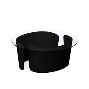 Sibast Furniture No 7 Lounge Coffee Table Ø70 Lav Sort Eik/Glass