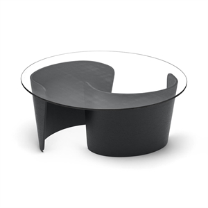 Sibast Furniture No 7 Lounge Coffee Table Ø90 Lav Sort Eik/Glass