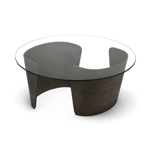 Sibast Furniture No 7 Lounge Salongbord Ø90 Høy Mørk Oljet Eik/Glass