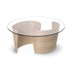 Sibast Furniture No 7 Lounge Salongbord Ø90 Høy Hvit Oljet Eik/Glass