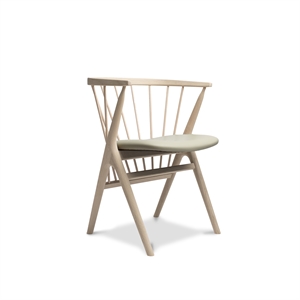 Sibast Furniture No 8 Spisestuestol Hvitoljet Eik og Grå Skinn