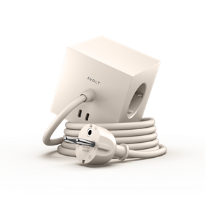 Avolt Square 1 USB-C og Magnet 180 cm Beige