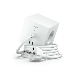Avolt x Martinelli Luce Square 1 Dobbel USB-C og Magnet 180 cm Hvit