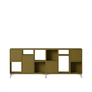 Muuto Stablede Kontorhyller Konfigurasjon 3 Brun-grønn