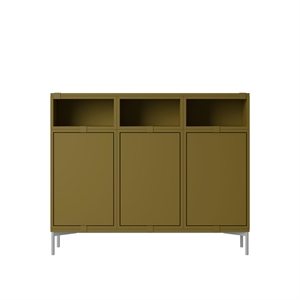 Muuto Stablet Bokhyllekonfigurasjon 3 Brun-grønn