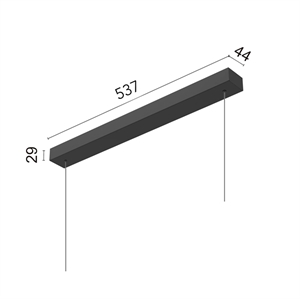 Flos Surface Kit For Super Line Taklampe 60W Sort Ikke Dimbar