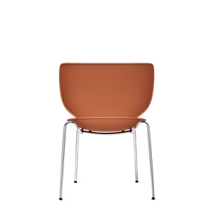 Moooi Hana Spisestol Utrukket Sett med 2 Terrakotta/ Krom Stabelbar