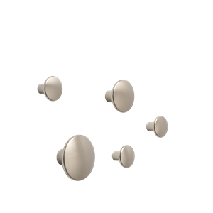 Muuto Dots Kleskroker Metall 5 Stk. Taupe