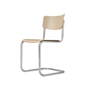 Thonet S 43 Cantilever Spisestol Krom/ Bøketre