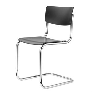 Thonet S 43 Cantilever Spisestol Krom/ Sort Bøk
