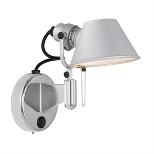 Artemide Tolomeo Micro Faretto LED Vegglampe Dimbar med Bryter 3000K