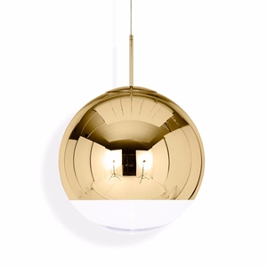 Tom Dixon Mirror Ball Gull Taklampe Stor LED