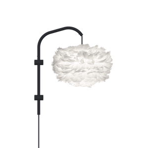 Umage Eos Willow Vegglampe Mini Hvit med Oppheng i Svart
