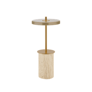Umage Asteria Move Bærbar Lampe Mini Leire Travertin/ Messing